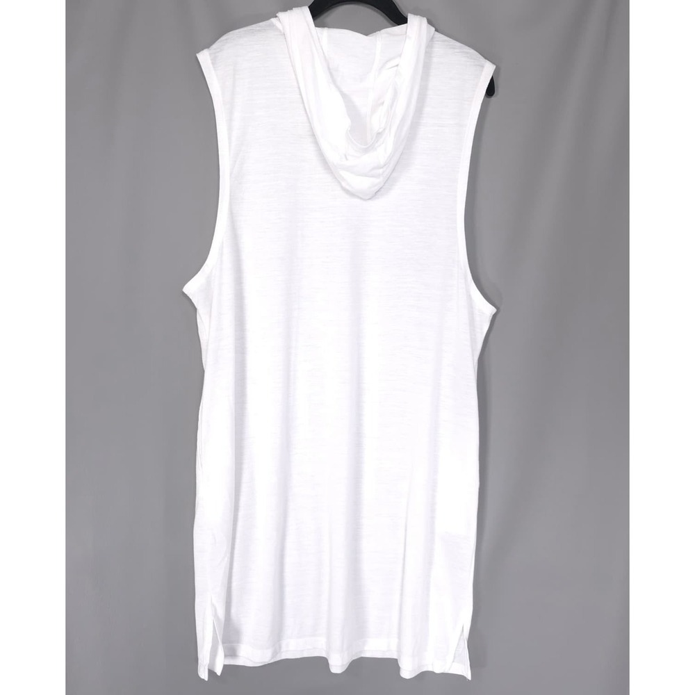 NIKE SWIM Essential Women's XXL Hooded Cover Up Dress White Pockets Sleeveless - Picture 6 of 9